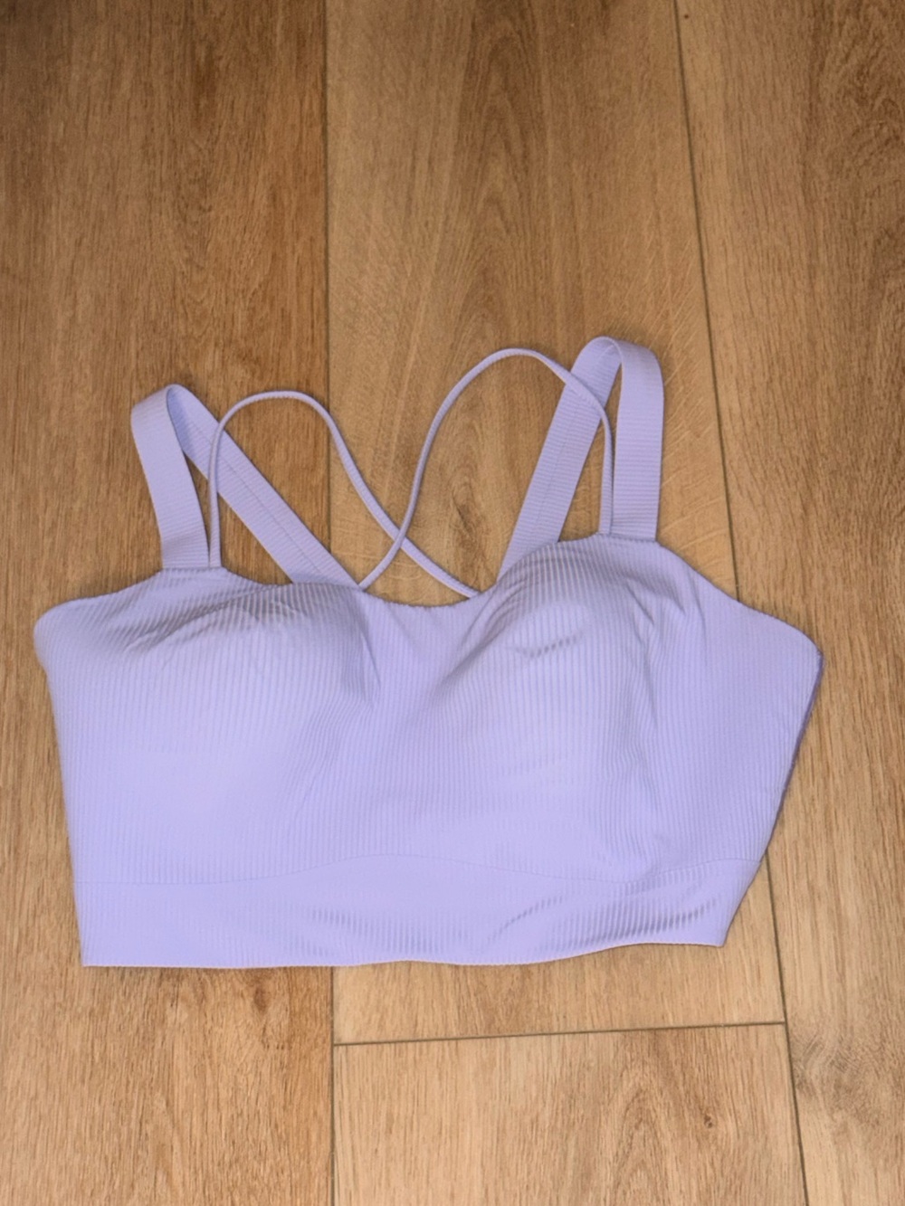 lululemon athletica Lavender Ribbed Longline Sports Bra